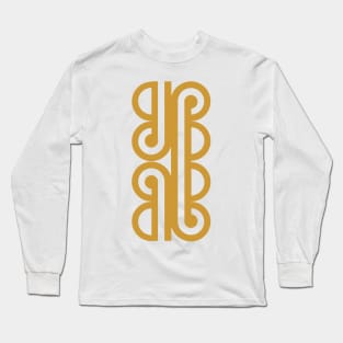 Gold Abstract geometric minimal Long Sleeve T-Shirt